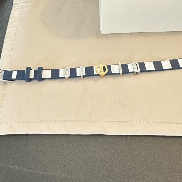 2/$15 KEEP Collective silicone, navy, and white bracelet with slide charms - Picture 12 of 13